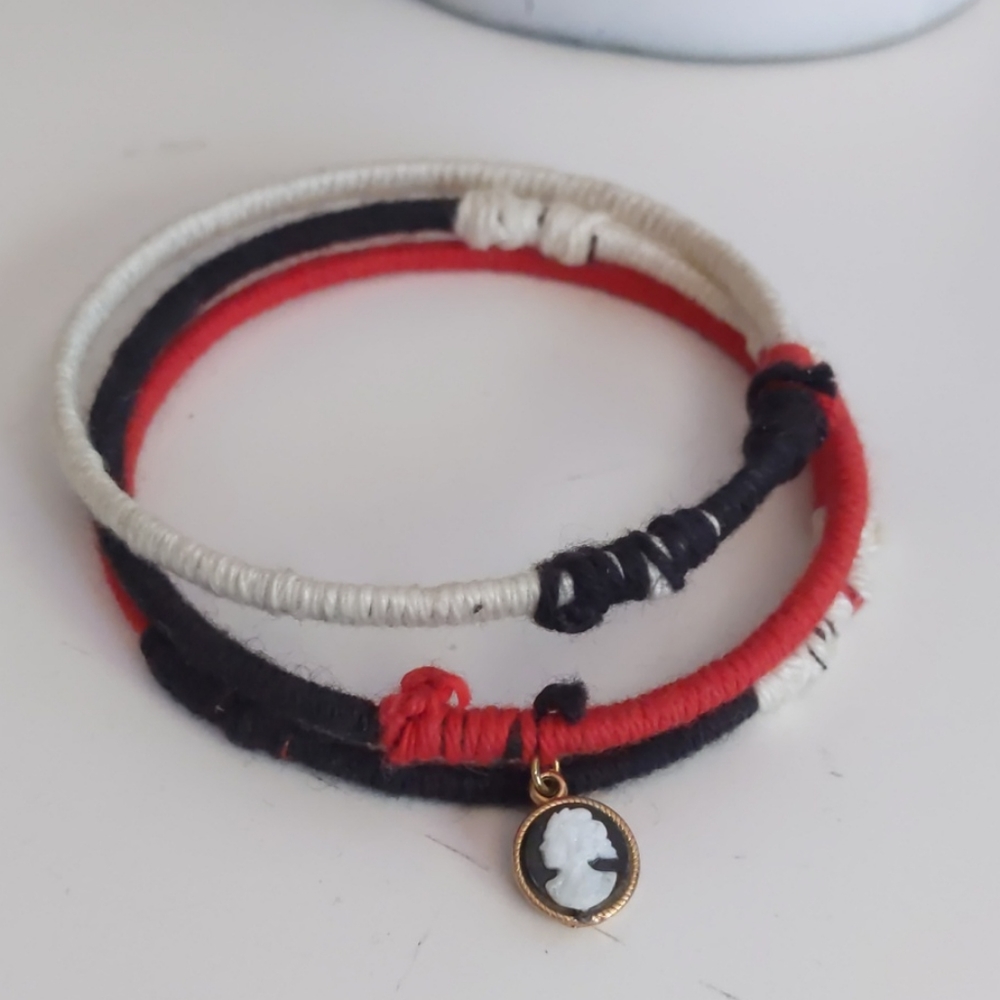 Three bangle bracelets